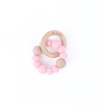 Il Bambini - Siliconen/houten bijtring - lichtroze beschikbaar voor biedingen