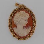 Gouden Hanger Camee 14k 585 - 9.78 gram, Overige voorstellingen, Ophalen of Verzenden, Zo goed als nieuw, Goud