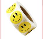 Sluitstickers smiley geel per 75 stickers, Ophalen of Verzenden, Nieuw, Meerdere stickers