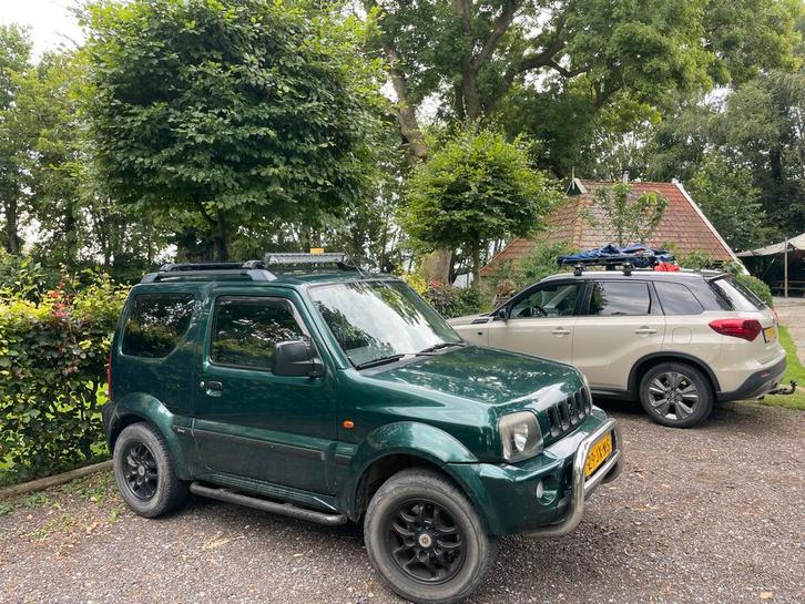 Suzuki Jimny 1.3 JLX 4WD AUT 2002 Groen, Auto's, Suzuki, Particulier, Jimny, 4x4, Airbags, Bluetooth, Centrale vergrendeling, Dakrails