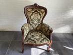 Barok Fauteuil met Groene Bekleding, Ophalen, Minder dan 50 cm, Gebruikt, Minder dan 75 cm