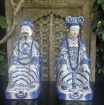 Zeer grote vintage Chinese porselein beelden echtpaar keizer, Ophalen