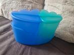 Tupperware 2 bakjes in houder . elk 350ml, Ophalen of Verzenden, Zo goed als nieuw, Blauw, Overige typen