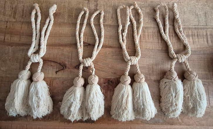 Gordijnkwasten Touw - Set van 4, Huis en Inrichting, Woonaccessoires | Overige, Gebruikt, Ophalen of Verzenden