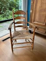 Antieke houten stoel met rieten zitting, Antiek en Kunst, Antiek | Meubels | Stoelen en Banken, Ophalen