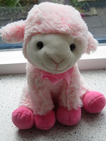 Schaap of schaapje merk Omnicolor roze velours beschikbaar voor biedingen