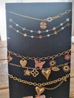 Kettingen bundel dames stainless steel, Nieuw, Ophalen of Verzenden, Goud, Overige materialen