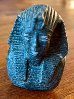Beeldje hoofd van Toetanchamon, een Egyptische farao, steen, Verzamelen, Beelden en Beeldjes, Ophalen of Verzenden, Zo goed als nieuw