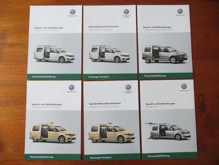 Volkswagen informatiekaarten: Caddy Maxi, Caddy Maxi, Taxi, Boeken, Auto's | Folders en Tijdschriften, Nieuw, Volkswagen, Ophalen of Verzenden