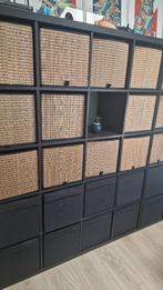 Kallax 5x5 te koop! Inclusief inzet-bakken!, Ophalen, Overige materialen, Gebruikt, Zwart hout