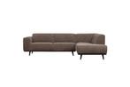 Woood Statement Hoekbank Rechts – Brede Platte Rib Taupe, Huis en Inrichting, Banken | Complete zithoeken, Ophalen, Gebruikt, Hout