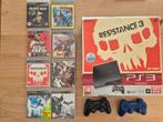 Playstation 3 met 2 controllers en 8 games, Spelcomputers en Games, Spelcomputers | Sony PlayStation 1, Ophalen, Gebruikt, Met 2 controllers