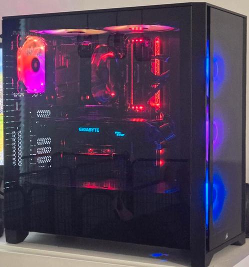 Gaming Corsair +
HP-monitor, Computers en Software, Desktop Pc's, Zo goed als nieuw, 4 Ghz of meer, SSD, 16 GB, Met videokaart