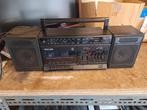 Vintage Philips draagbare radio cassette speler boombox 1986, Ophalen of Verzenden, Gebruikt, Radio