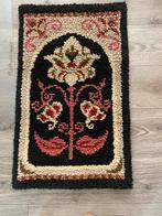 Smyrna Wandkleed Handgeknoopt 85x50cm, Zwart, Zo goed als nieuw, Rechthoekig, 50 tot 100 cm