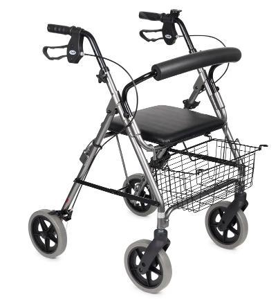 Nette, weinig gebruikte rollator met mandje, Diversen, Rollators, Zo goed als nieuw, Lichtgewicht, Opvouwbaar, Ophalen
