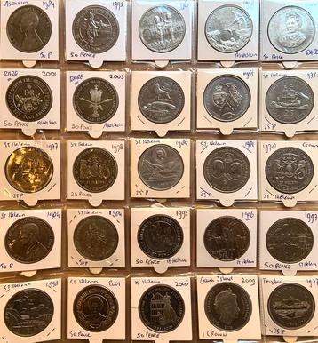 St. Helena Ascension 25x Crownsize 1984-2009 beschikbaar voor biedingen