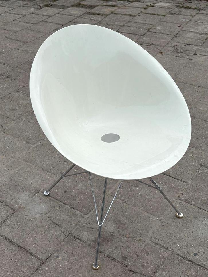 Witte Design Stoel - Gebruikt, Huis en Inrichting, Stoelen, Gebruikt, Eén, Kunststof, Wit, Ophalen