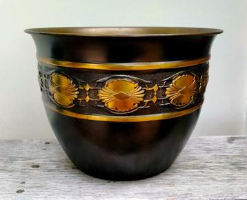 Antieke Jardinière Bloempot - Gedecoreerd Brons / Koper beschikbaar voor biedingen