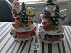 Div kerstminiaturen bomen en speeldoos, Diversen, Kerst, Ophalen of Verzenden, Gebruikt