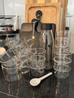 Bastion collections thee en water glazen + karaf en lepel, Glas of Glazen, Ophalen of Verzenden, Overige stijlen, Glas