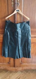 Zwart leren rok. Lamskin., Zwart, Zo goed als nieuw, Onder de knie, Ophalen