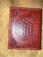Nieuwe Lederen Notitieboekje “The Flower Of Life” Wicca, Notitie Boekje Wicca, Spiritualiteit algemeen, Overige typen, Nieuw