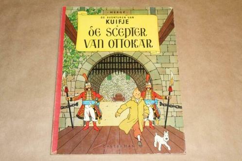 Kuifje - De scepter van Ottokar - Oude druk met linnen rug, Boeken, Stripboeken, Gelezen, Eén stripboek, Ophalen of Verzenden