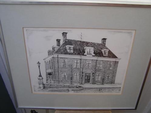 2x De Doelen bij de Sluis te Muiden, ingelijst. Thom Postuma, Huis en Inrichting, Woonaccessoires | Schilderijen, Tekeningen en Foto's