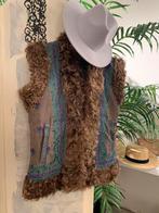 Afghaanse waistcoat M L bohemian embroidery gilet, Kleding | Dames, Bodywarmers, Maat 38/40 (M), Ophalen of Verzenden, Bruin, Zo goed als nieuw