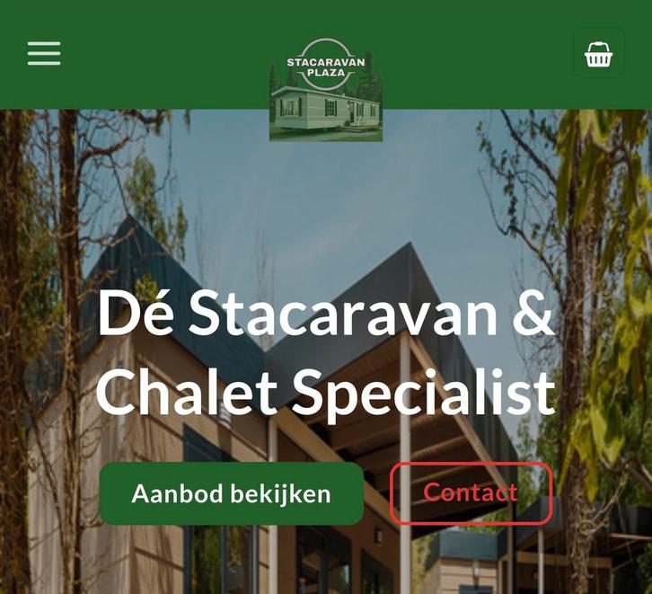 Stacaravan Plaza ook voor al uw Onderdelen van uw stacaravan, Caravans en Kamperen, Stacaravans, tot en met 4, Ophalen of Verzenden