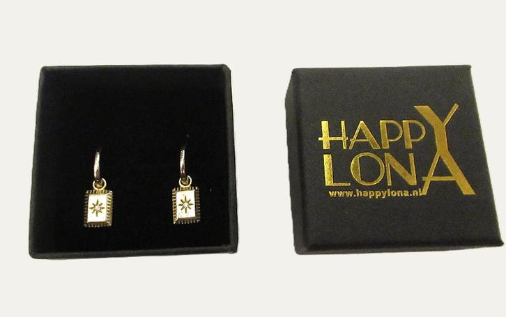 Sterling zilveren oorbellen Ster met Zirkoon nieuw in doos., Sieraden, Tassen en Uiterlijk, Oorbellen, Nieuw, Zilver, Goud, Met kristal