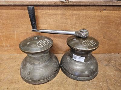Gibb set lieren messing, Watersport en Boten, Bootonderdelen, Gebruikt
