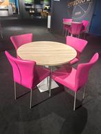 Eetkamerset met 4 roze stoelen, Ophalen, Gebruikt, Minder dan 4 stoelen