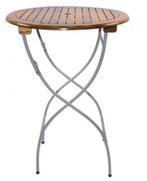 Bar / Statafel stalen frane met houten blad, Ophalen, Zo goed als nieuw, Rond, Metaal