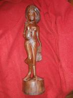 Houtsnijwerk Indonesië Staande Dame Ca. 60 Cm, Antiek en Kunst, Verzenden