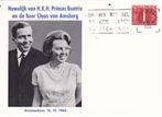 Kaart Huwelijk H.K.H. Prinses Beatrix - Hr Claus v. Amsberg, Gelopen, 1960 tot 1980, Verzenden