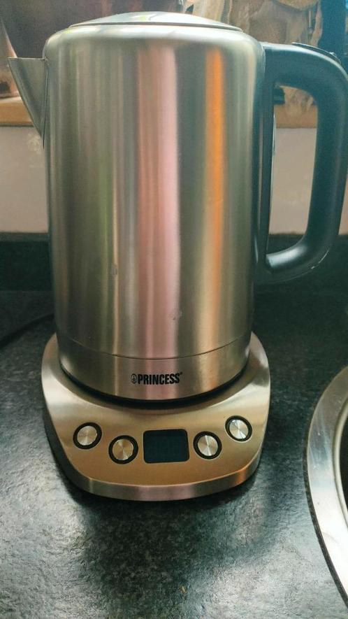 Princess Waterkoker 1.7 liter met temperatuurregeling RVS, Witgoed en Apparatuur, Waterkokers, Gebruikt, 1 tot 2 liter, Rvs, Ophalen of Verzenden