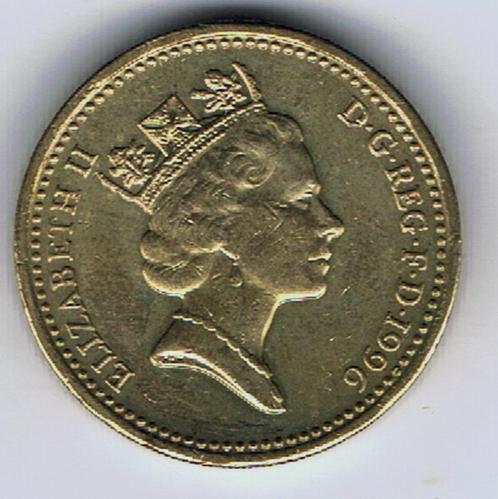 22-684 Engeland 1 pond 1996, Postzegels en Munten, Munten | Europa | Niet-Euromunten, Losse munt, Overige landen, Verzenden