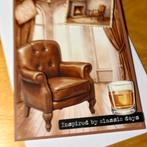 Kaart vintage gentelmen luie stoel, Ophalen of Verzenden, Zo goed als nieuw, Overige thema's