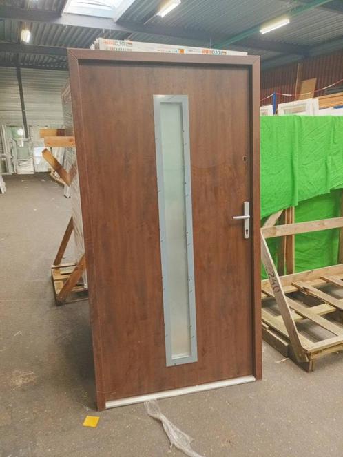Aluminium Deur   b110 x h208 cm Hout -2194-, Doe-het-zelf en Verbouw, Deuren en Horren, Zo goed als nieuw, Buitendeur, 200 tot 215 cm