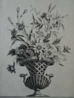 Gravure vaas met bloemen, narcissen lelies Avril l'Aine 1770, Verzenden