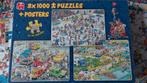 Jan van Haasteren 3x 1000, Hobby en Vrije tijd, Denksport en Puzzels, Ophalen of Verzenden, 500 t/m 1500 stukjes, Zo goed als nieuw