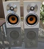 B&W CM1 klasse monitoren satin white, bi- wiring, izgst, Gebruikt, B&W, Ophalen of Verzenden, Bowers & Wilkins (B&W)