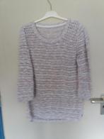 Een crème/beige gesieperde, open gebreide trui., Maat 38/40 (M), Beige, ?, Ophalen of Verzenden