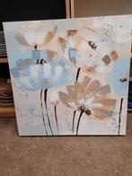 Wanddecoratie schilderij bloemen 60x60cm, Ophalen