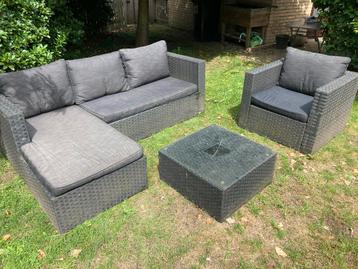 3 delige tuin loungeset - bank, stoel, tafel beschikbaar voor biedingen