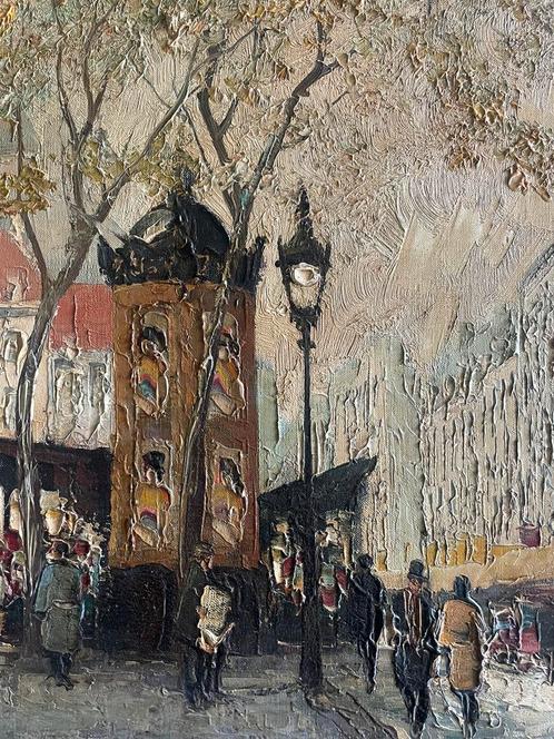 Toon Verplak 1901-1966   Parijs   70x50 cm., Antiek en Kunst, Kunst | Schilderijen | Klassiek, Ophalen of Verzenden