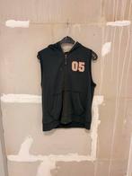 Adidas heren hoodie zonder mouwen grijs/blauw maat M, Verzenden, Gedragen, Maat 48/50 (M), Blauw