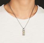 Ketting voor Mannen ( roestvrij staal ) Ster van David, Ophalen of Verzenden, Nieuw, Zilver, Overige materialen